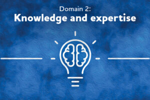 Domain 2 - Knowledge with lightbulb icon