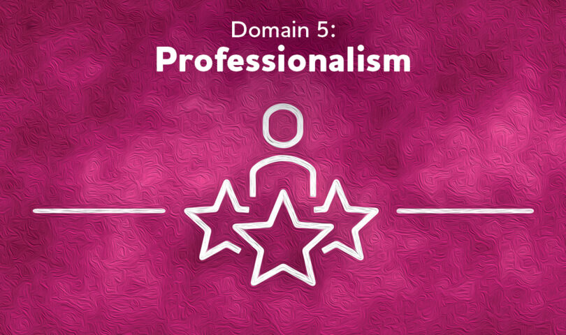Domain 5 - Professionalism with 3 stars icon