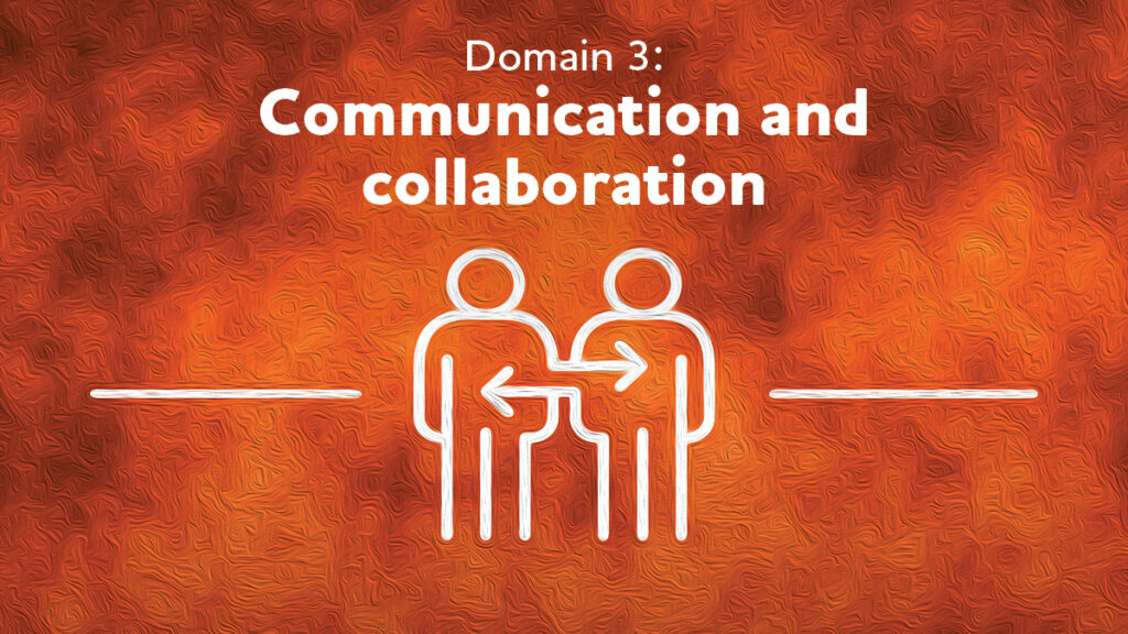 Domain 3 - Collaboration with communication icon